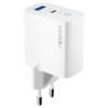 INCARCATOR RETEA USB-C + USB A FAST CHARGING 45W - ALB