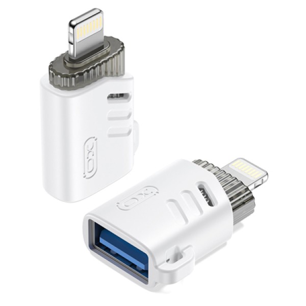 Adaptor otg lightning la usb - alb pentru smartphone-uri și tablete