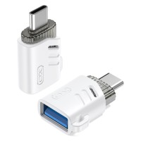 Adaptor otg tip c la usb - alb pentru smartphone-uri și tablete