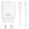 INCARCATOR RETEA PD 25W 3A USB TIP C + CABLU TIP C - ALB INCARCATOR RETEA PD 25W 3A USB TIP C + CABLU TIP C - ALB