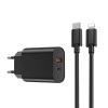 INCARCATOR RETEA USB + USB-C PD QC 20W + CABLU LIGHTNING -NEGRU INCARCATOR RETEA USB + USB-C PD QC 20W + CABLU LIGHTNING -NEGRU