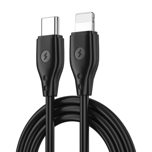 CABLU USB-C - LIGHTNING 1.2M 30W - negru CABLU USB-C - LIGHTNING 1.2M 30W - negru