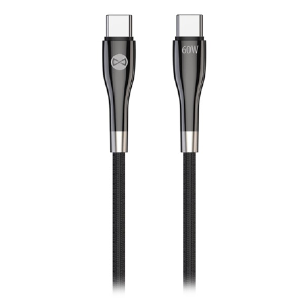CABLU USB C - USB C 2M 60W - NEGRU CABLU USB C - USB C 2M 60W - NEGRU
