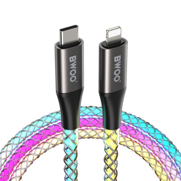 CABLU USB-C - LIGHTNING 27W ILUMINAT RGB CABLU USB-C - LIGHTNING 27W ILUMINAT RGB
