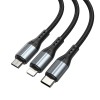 CABLU 3A 3IN1 USB LA USB-C - LIGHTNING - MICRO USB