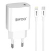 INCARCATOR RETEA 20W USB C + CABLU LIGHTNING