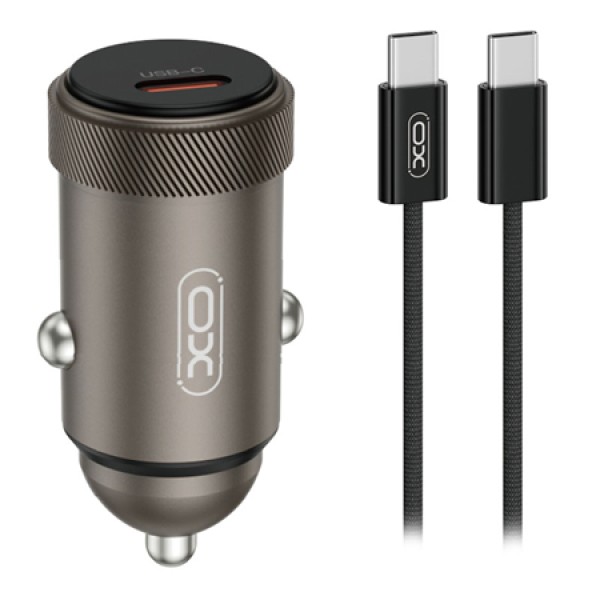 INCARCATOR AUTO PD 30W UCB-C + CABLU USB-C - USB-C