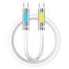CABLU USB-C - USB - C 1.2M 240W CU RGB SI AROMATHERAPY - ALB CABLU USB-C - USB - C 1.2M 240W CU RGB SI AROMATHERAPY - ALB