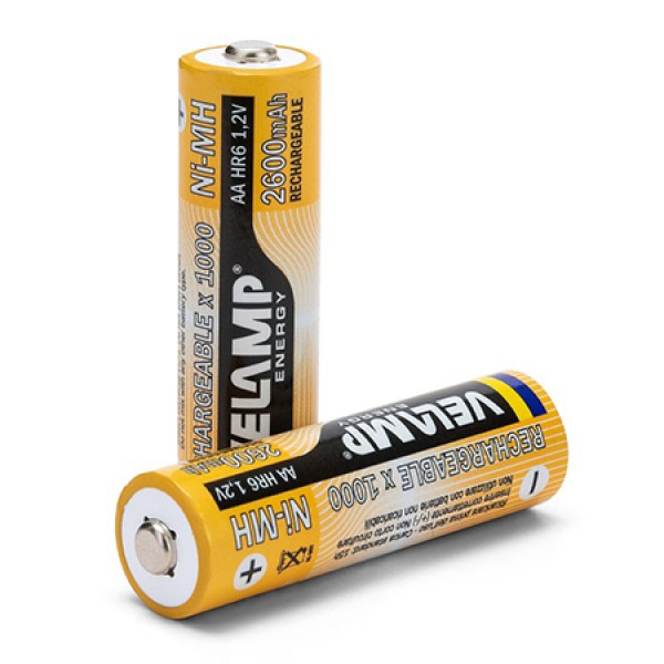 Set 2 acumulatori ni-mh velamp aa 2600mah, 1,2v, performanță excelentă Set 2 acumulatori ni-mh velamp aa 2600mah, 1,2v, performanță excelentă