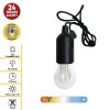 LAMPA LED RETRO CU FILAMENT CU BATERII - NEGRU
