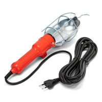 Lampă atelier portabilă e27 cu cablu de 10m - portocalie
