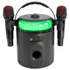 BOXA KARAOKE CU 2 MICROFOANE WIRELESS BT/USB/MSD/AUX - NEGRU