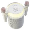 BOXA KARAOKE CU 2 MICROFOANE WIRELESS BT/USB/MSD/AUX - ALB BOXA KARAOKE CU 2 MICROFOANE WIRELESS BT/USB/MSD/AUX - ALB