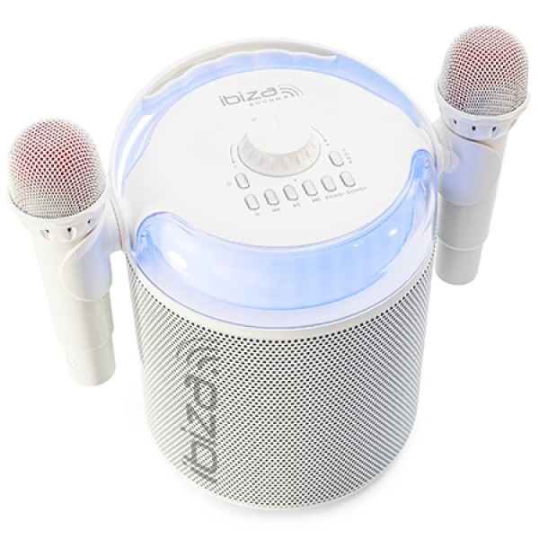 BOXA KARAOKE CU 2 MICROFOANE WIRELESS BT/USB/MSD/AUX - ALB BOXA KARAOKE CU 2 MICROFOANE WIRELESS BT/USB/MSD/AUX - ALB