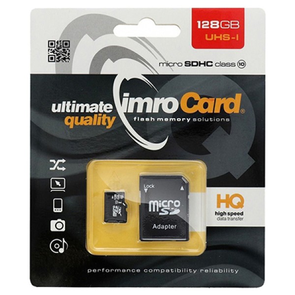 MICRO SD 128GB CL 10 UHS-1 + ADAPTOR SD MICRO SD 128GB CL 10 UHS-1 + ADAPTOR SD