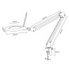 LAMPA LED 12W CU LUPA 3X BRAT REGLABIL - ALB LAMPA LED 12W CU LUPA 3X BRAT REGLABIL - ALB