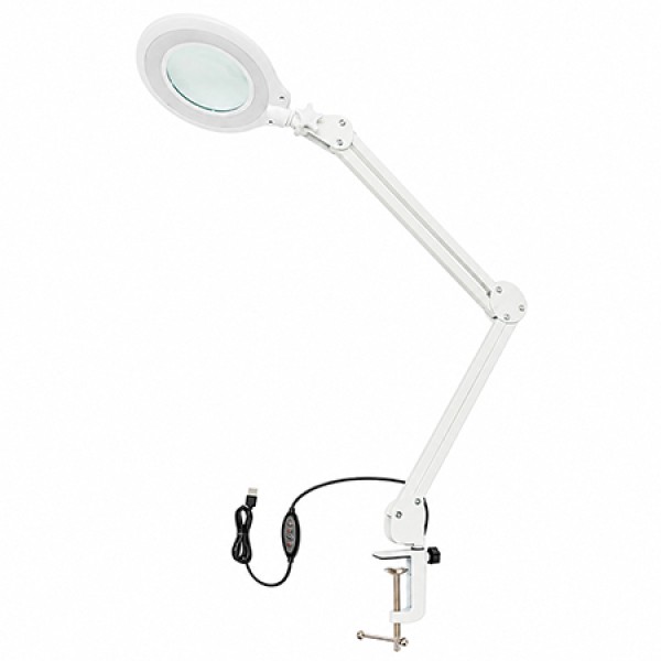 LAMPA LED 12W CU LUPA 3X BRAT REGLABIL - ALB LAMPA LED 12W CU LUPA 3X BRAT REGLABIL - ALB