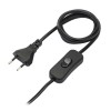 CABLU ALIMENTARE 2X0.75 CU INTRERUPATOR 1.5M - NEGRU