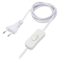 CABLU ALIMENTARE 2X0.75 CU INTRERUPATOR 1.5M - ALB