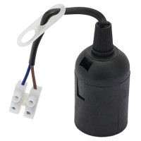 DULIE SOCLU E27 CU CONECTOR RAPID CABLU 16CM - NEGRU
