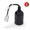 DULIE SOCLU E27 CU CONECTOR RAPID CABLU 16CM - NEGRU
