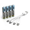 SET 4 ACUMULATORI LR03 AAA 400MAH CU INCARCARE TIP C VELAMP SET 4 ACUMULATORI LR03 AAA 400MAH CU INCARCARE TIP C VELAMP