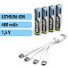 SET 4 ACUMULATORI LR03 AAA 400MAH CU INCARCARE TIP C VELAMP SET 4 ACUMULATORI LR03 AAA 400MAH CU INCARCARE TIP C VELAMP