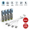 SET 4 ACUMULATORI LR03 AAA 400MAH CU INCARCARE TIP C VELAMP SET 4 ACUMULATORI LR03 AAA 400MAH CU INCARCARE TIP C VELAMP