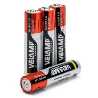 Set 4 baterii alcaline lr03 aaa 1.5v velamp - durată de viață 5 ani