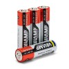 Baterii alcaline aa 1.5v velamp set 4 buc, 2500 mah, durabilitate 5 ani