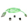 CABLU 1M 3IN1 TIP C/IPHONE/MICRO USB ILUMINAT LED VERDE CABLU 1M 3IN1 TIP C/IPHONE/MICRO USB ILUMINAT LED VERDE