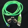 CABLU 1M 3IN1 TIP C/IPHONE/MICRO USB ILUMINAT LED VERDE CABLU 1M 3IN1 TIP C/IPHONE/MICRO USB ILUMINAT LED VERDE