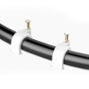 Set 50 buc cleme plastic 14mm alb - organizare cabluri durabile și discrete