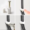 Set cleme plastic 16mm alb 50 buc pentru organizarea cablurilor