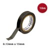 BANDA IZOLATOARE PVC  0.13MM X 15MM X 10M - NEGRU