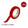 BANDA IZOLATOARE PVC  0.13MM X 15MM X 10M - ROSU
