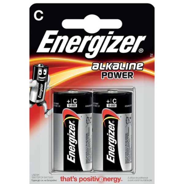 Set 2 baterii alcaline energizer lr14 r14 - putere de lungă durată Set 2 baterii alcaline energizer lr14 r14 - putere de lungă durată