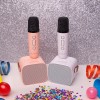 MINI BOXA KARAOKE CU MICROFON WIRELESS - ALB