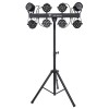 SET 8 PAR-URI 12X1W RGBW + TREPIED SI HUSE TRANSPORT