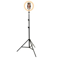 TREPIED SELFIE CU LAMPA CIRCULARA LED 5W 10''/25CM