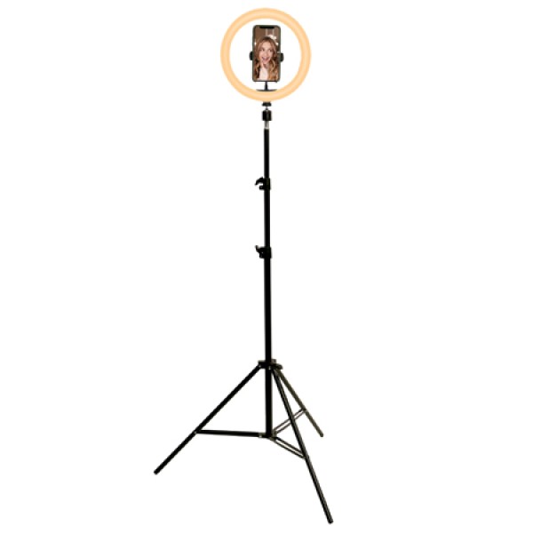 TREPIED SELFIE CU LAMPA CIRCULARA LED 5W 10''/25CM TREPIED SELFIE CU LAMPA CIRCULARA LED 5W 10''/25CM