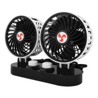 Ventilator dublu auto ltc 24v cu două ventilatoare de 5 inch, alb