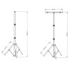 TREPIED PENTRU 2 REFLECTOARE - GALBEN