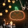 RECLAMA LUMINOASA NEON LED LUMINA VERDE/PORTOCALIE HALLOWEEN