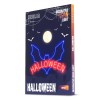 RECLAMA LUMINOASA NEON LED LUMINA ROSIE/ALBASTRA MODEL HALLOWEEN