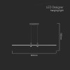 CORP ILUMINAT LED SUSPENDAT 19W 4000K 80CM X 115CM - NEGRU