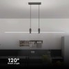 CORP ILUMINAT LED SUSPENDAT 19W 4000K 80CM X 115CM - NEGRU