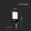 Lampă Stradală LED V-TAC, 50W, Lumină Rece 6500K, Exterior IP65, Negru Lampă Stradală LED V-TAC, 50W, Lumină Rece 6500K, Exterior IP65, Negru