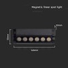 CORP LED MAGNETIC 5W 3000K - NEGRU