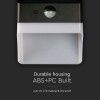 LAMPA EXTERIOARA 2W 4000K INCARCARE SOLARA - ALB/NEGRU